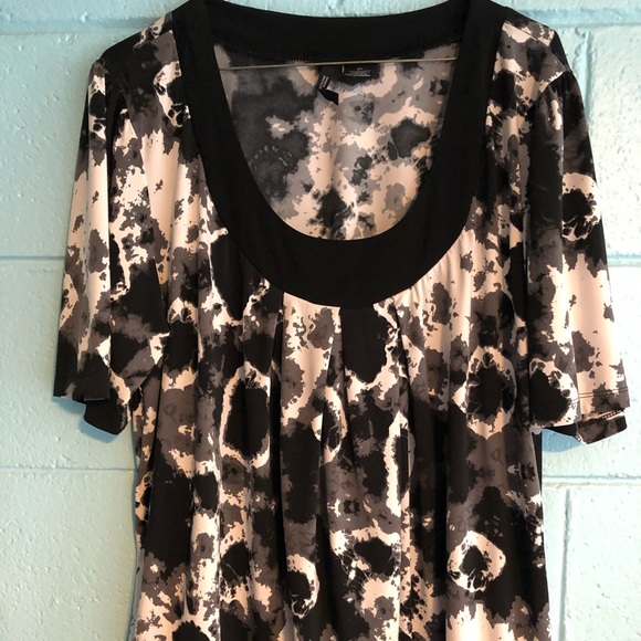 Tie Dye Scoop Neck Top - Picture 1 of 7
